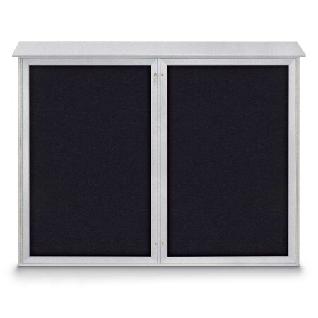 United Visual Products Single Door Enclosed Indoor Letterboard UV1124-GOLD-WHITE